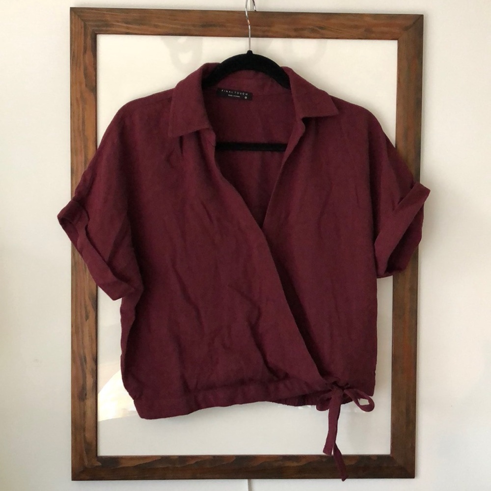 Cropped wrap top